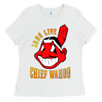 White long live chief wahoos Ladies Tee - artisFamous