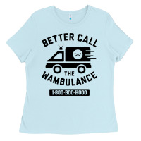 Baby Blue wambulance Ladies Tee - artisFamous