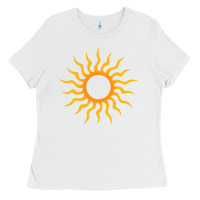 White tribal sun Ladies Tee - artisFamous