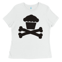 White johnny cupcakes funny skull Ladies Tee - artisFamous