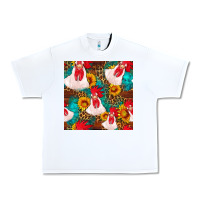 White western  chicken with sunflowers seamless pattern Urban Heavy Tee - FaDigitalArtStudio