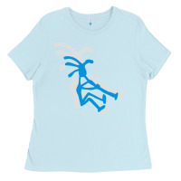 Baby Blue kokopeli funny Ladies Tee - artisFamous
