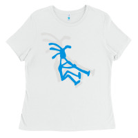 White kokopeli funny Ladies Tee - artisFamous