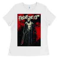 White friday the 13th jason drip Ladies Tee - artisFamous