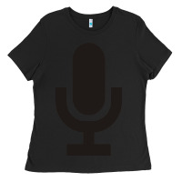 Black microphone funny music Ladies Tee - artisFamous