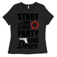 Black study like sam party like dean Ladies Tee - artisFamous