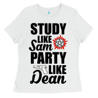 White study like sam party like dean Ladies Tee - artisFamous
