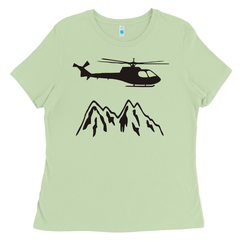 Mountain Rescue Helicopter Funny Ladies Tee by artisFamous | Teevron