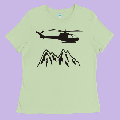 Mountain Rescue Helicopter Funny Ladies Tee Designed By Artisfamous