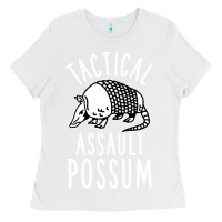 White tactical assault possum Ladies Tee - artisFamous