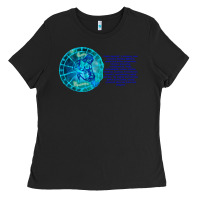 Black Aquarius Sign Zodiac Astrology Horoscope T-shirt Ladies Tee - artisFamous