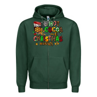 Sports Green hot cocoa and christmas movies Zipper Hoodie - AdoDesignShop