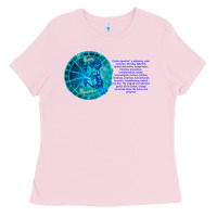 Bubblegum Pink Aquarius Sign Zodiac Astrology Horoscope T-shirt Ladies Tee - artisFamous