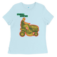 Baby Blue Sturgill Simpson Tractor Ladies Tee - artisFamous