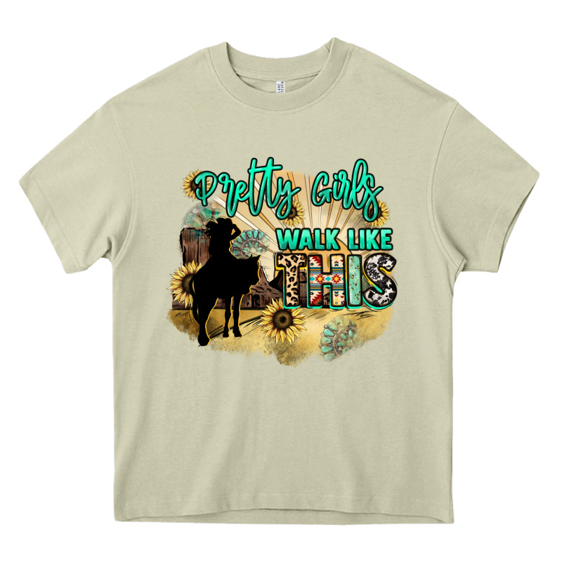 Pretty Girls Walk Like This Heavy Core Tee by HowdyJamesFarm | Teevron