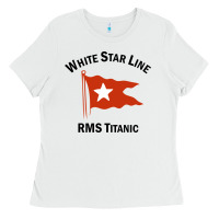 White white star line (1) Ladies Tee - artisFamous