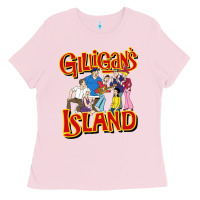 Bubblegum Pink gilligan island Ladies Tee - artisFamous