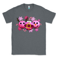 Charcoal Heather pink christmas Classic Tee - CowGirlArtShop