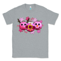 Heather Grey pink christmas Classic Tee - CowGirlArtShop