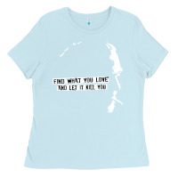 Baby Blue charles bukowski Ladies Tee - artisFamous
