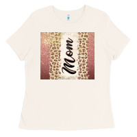 Bone Rose gold mom leopard glitter Ladies Tee - CowGirlArtShop