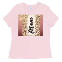 Bubblegum Pink Rose gold mom leopard glitter Ladies Tee - CowGirlArtShop