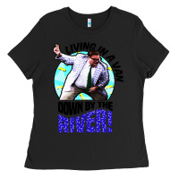Black chris farley   matt foley nostalgia Ladies Tee - artisFamous