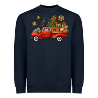Navy Christmas truck Heavyweight Sweatshirt - AdoDesignShop