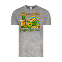 Cloud Rock St. Patrick's All you need is coffee and luck Vintage Tee - OliviaCreatesArt
