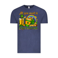 Vintage Denim St. Patrick's All you need is coffee and luck Vintage Tee - OliviaCreatesArt