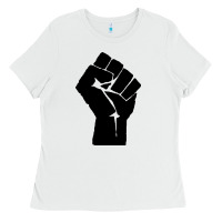 White fist Ladies Tee - artisFamous