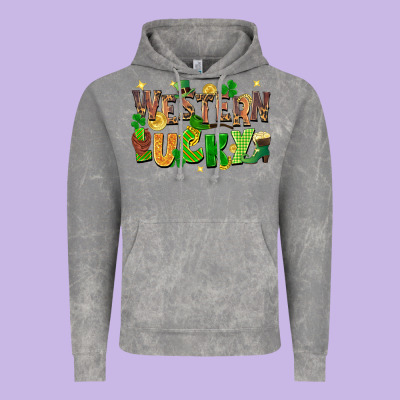 Western Lucky Vintage Hoodie Designed By Fadigitalartstudio