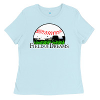 Baby Blue field of dreams Ladies Tee - artisFamous