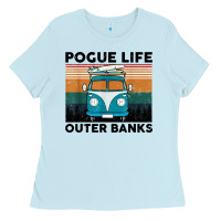 Baby Blue pogue life outer banks retro vintage Ladies Tee - artisFamous