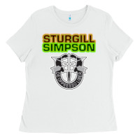 White Sturgill Simpson De Oppresso Liber Ladies Tee - artisFamous
