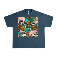 Midnight Navy american yorkshire pig seamless pattern Urban Heavy Tee - FaDigitalArtStudio