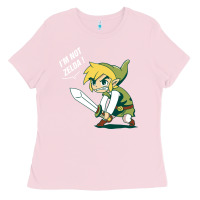 Bubblegum Pink i’m not zelda Ladies Tee - artisFamous
