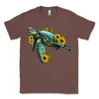 Chestnut sea turtle with sunflowers Classic Tee - Artiststas