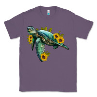 Lavender sea turtle with sunflowers Classic Tee - Artiststas