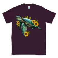 Plum sea turtle with sunflowers Classic Tee - Artiststas