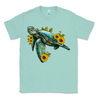 Seafoam sea turtle with sunflowers Classic Tee - Artiststas