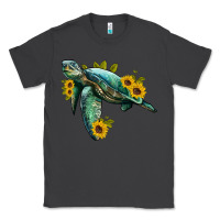 Smoke sea turtle with sunflowers Classic Tee - Artiststas