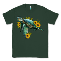 Sports Green sea turtle with sunflowers Classic Tee - Artiststas