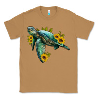 Toasted Coconut sea turtle with sunflowers Classic Tee - Artiststas