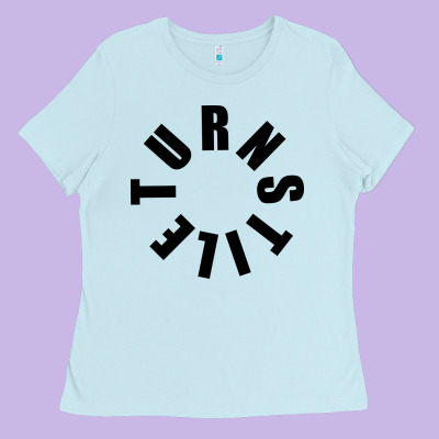 Turnstile Black On White Ladies Tee Designed By Artisfamous