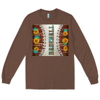 Chestnut baseball with sunflower and gemstone tumbler Long Sleeve Tee - BundleAndBundleShop