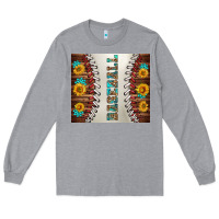 Heather Grey baseball with sunflower and gemstone tumbler Long Sleeve Tee - BundleAndBundleShop