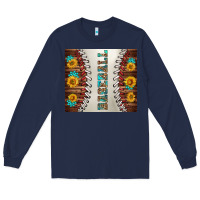 Navy baseball with sunflower and gemstone tumbler Long Sleeve Tee - BundleAndBundleShop