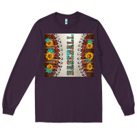 Plum baseball with sunflower and gemstone tumbler Long Sleeve Tee - BundleAndBundleShop