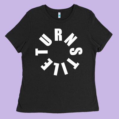 Turnstile White On Black. Ladies Tee Designed By Artisfamous